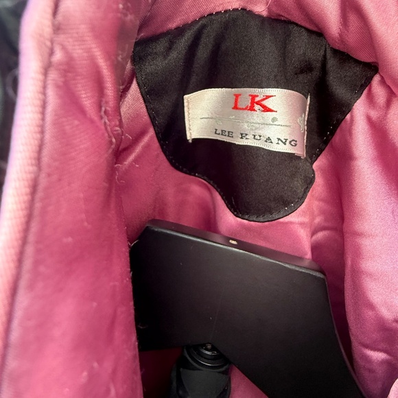 Vintage Quilted Satin Chinese Style Mandarin Collar Jacket By Lee Kuang - Picture 10 of 13